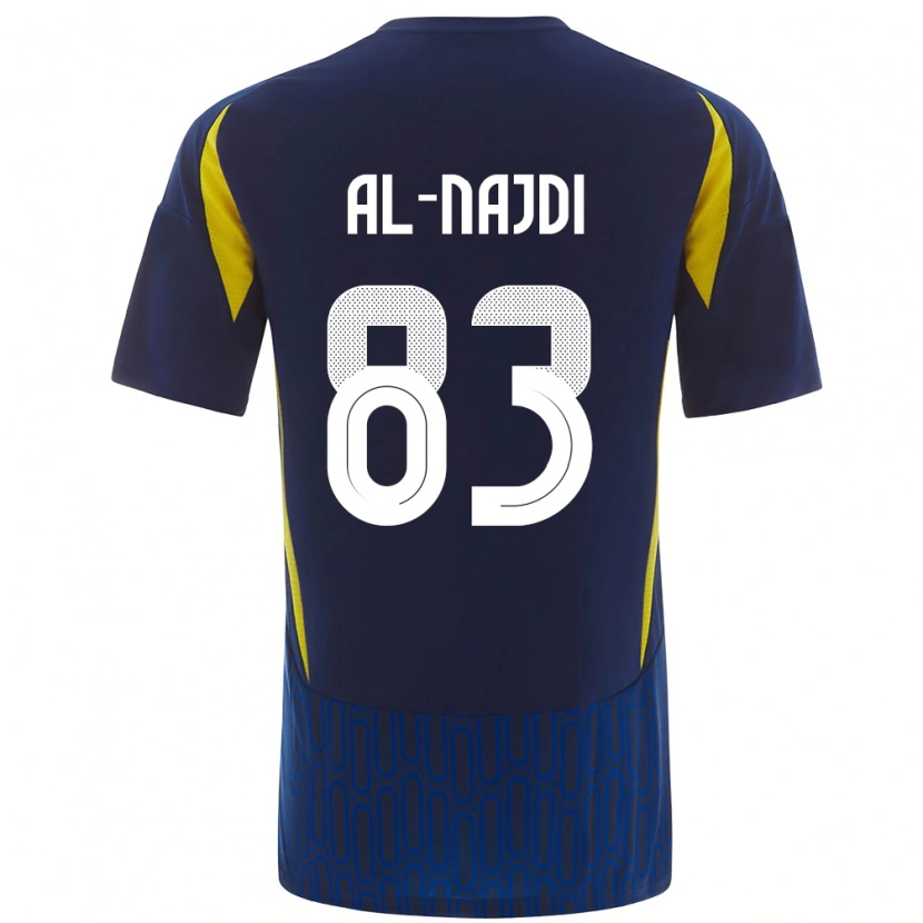 Danxen Dětské Salem Al-Najdi #83 Modrá Žlutá Daleko Hráčské Dresy 2024/25 Dres