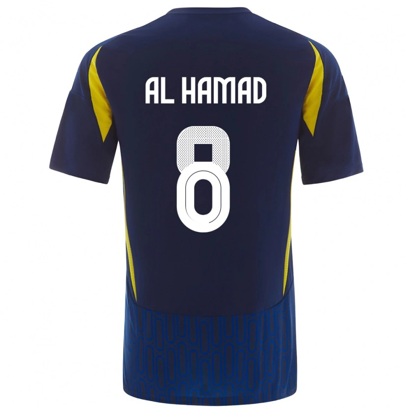 Danxen Dětské Sara Al-Hamad #8 Modrá Žlutá Daleko Hráčské Dresy 2024/25 Dres