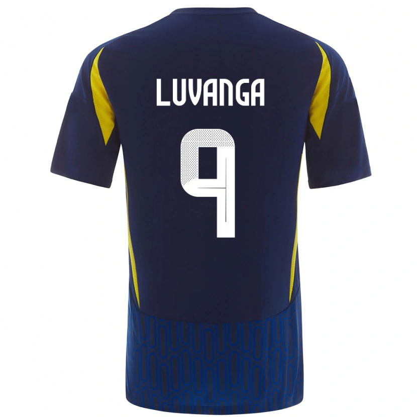 Danxen Dětské Clara Luvanga #9 Modrá Žlutá Daleko Hráčské Dresy 2024/25 Dres