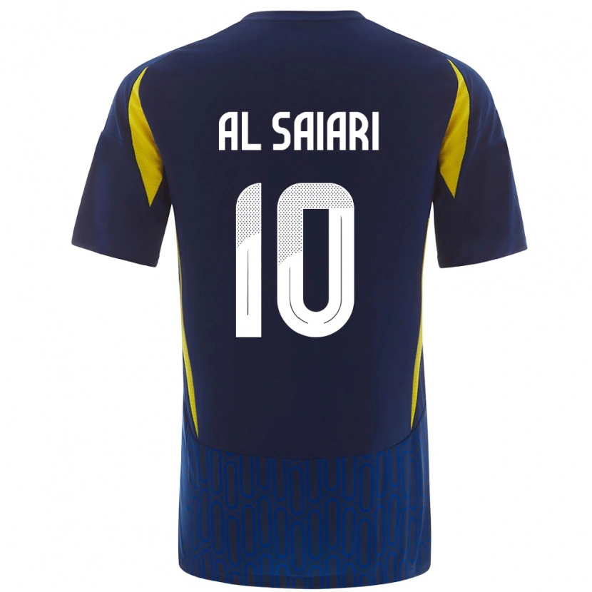Danxen Dětské Mubarkh Al-Saiari #10 Modrá Žlutá Daleko Hráčské Dresy 2024/25 Dres
