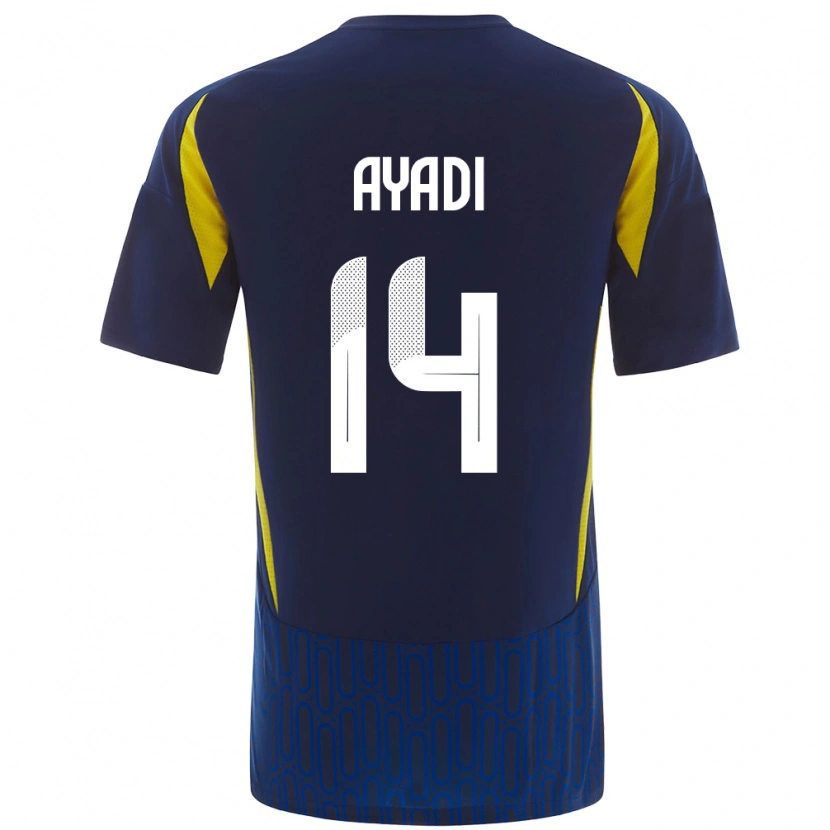 Danxen Dětské Ghada Ayadi #14 Modrá Žlutá Daleko Hráčské Dresy 2024/25 Dres