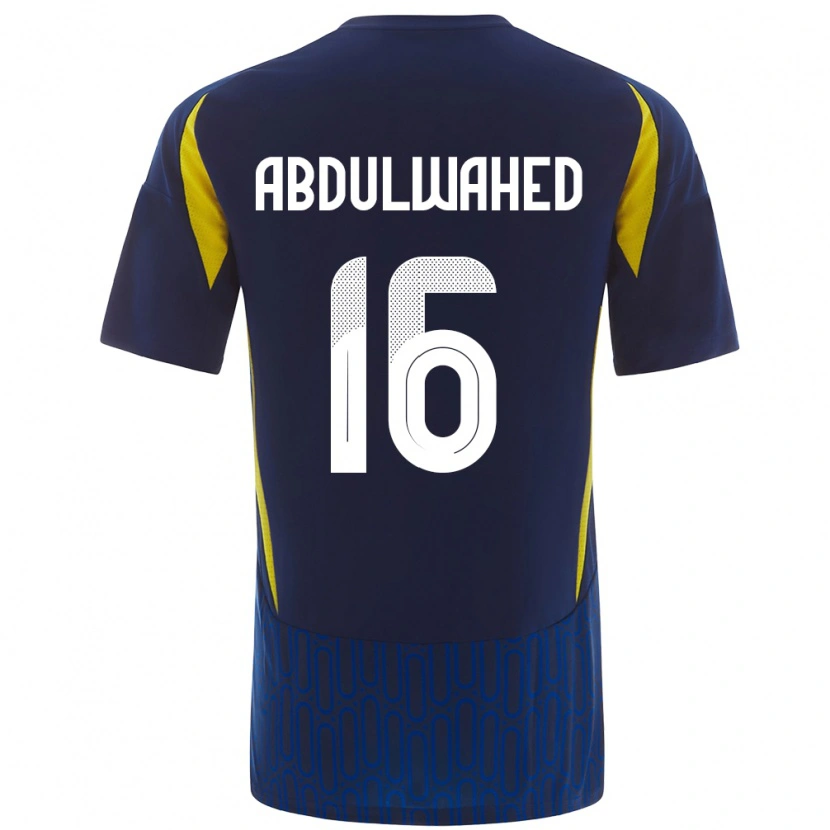 Danxen Dětské Ghader Abdulwahed #16 Modrá Žlutá Daleko Hráčské Dresy 2024/25 Dres