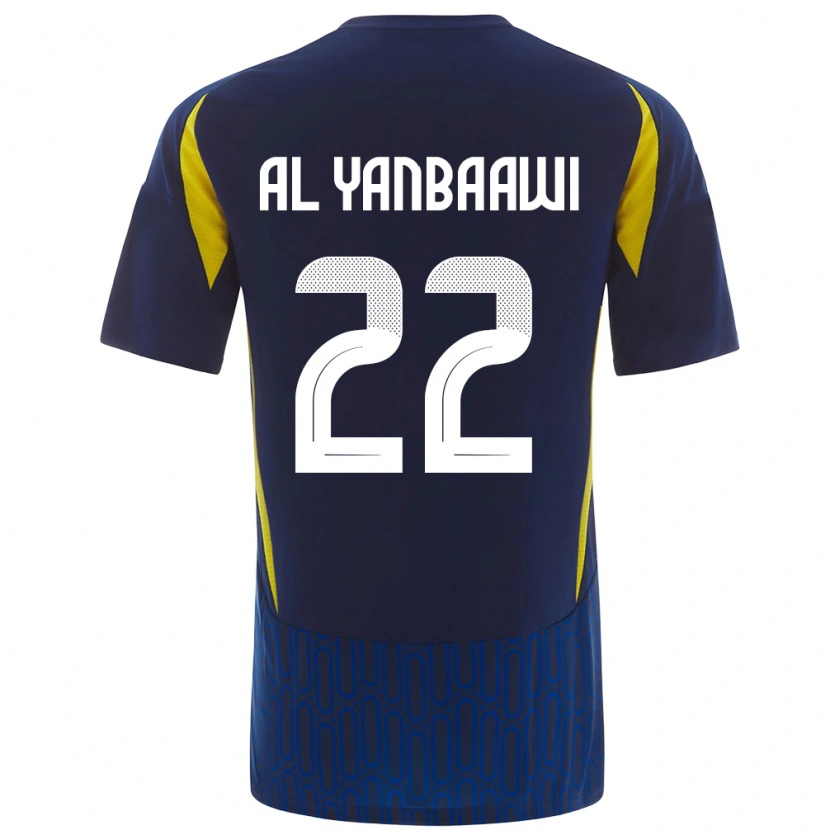 Danxen Dětské Tahani Al-Yanbaawi #22 Modrá Žlutá Daleko Hráčské Dresy 2024/25 Dres