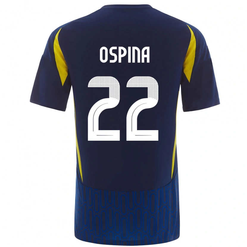 Danxen Dětské David Ospina #22 Modrá Žlutá Daleko Hráčské Dresy 2024/25 Dres