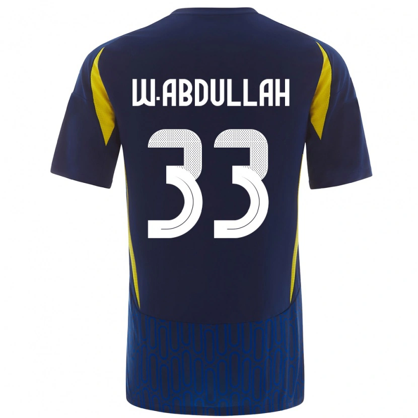 Danxen Dětské Waleed Abdullah #33 Modrá Žlutá Daleko Hráčské Dresy 2024/25 Dres