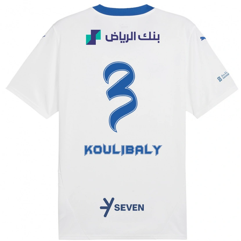 Danxen Dětské Kalidou Koulibaly #3 Bílá Modrá Daleko Hráčské Dresy 2024/25 Dres