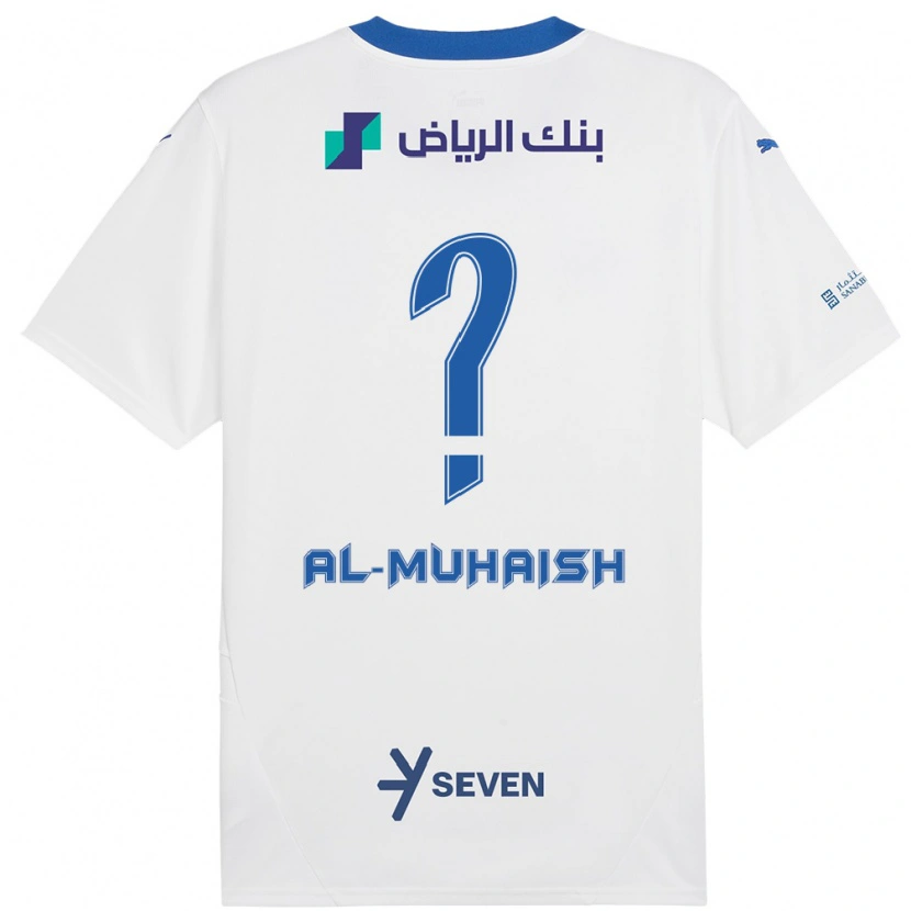Danxen Dětské Mohammed Al-Muhaish #0 Bílá Modrá Daleko Hráčské Dresy 2024/25 Dres