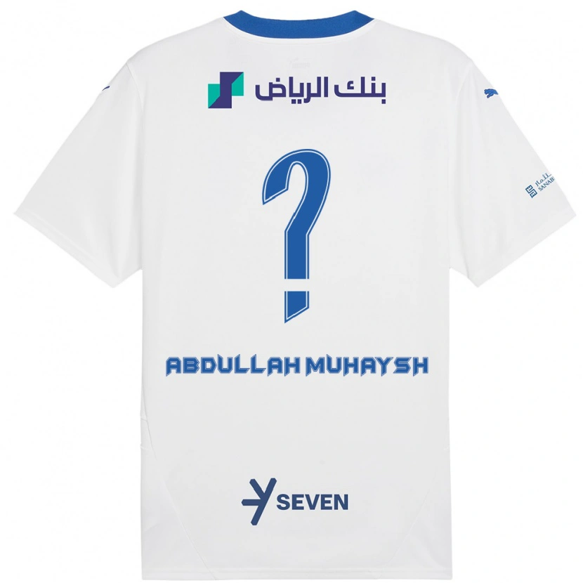 Danxen Dětské Mohammed Abdullah Muhaysh #0 Bílá Modrá Daleko Hráčské Dresy 2024/25 Dres