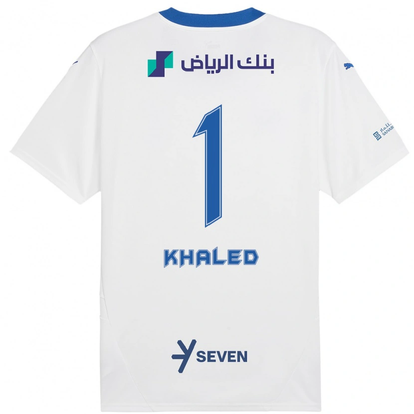Danxen Dětské Nawal Khaled #1 Bílá Modrá Daleko Hráčské Dresy 2024/25 Dres