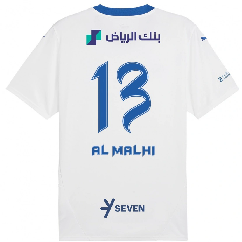 Danxen Dětské Al Muhra Al-Malhi #13 Bílá Modrá Daleko Hráčské Dresy 2024/25 Dres
