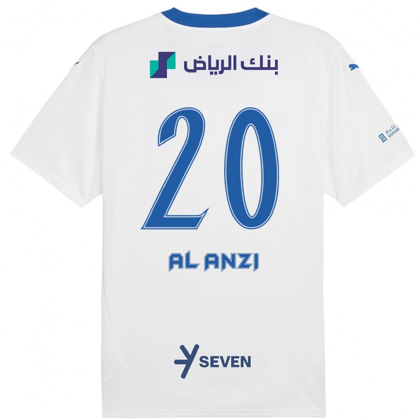 Danxen Dětské Areej Al-Anzi #20 Bílá Modrá Daleko Hráčské Dresy 2024/25 Dres