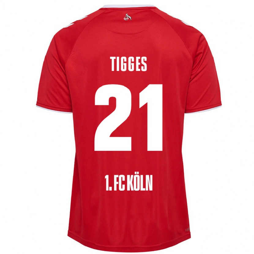 Danxen Dětské Steffen Tigges #21 Červená Bílá Daleko Hráčské Dresy 2024/25 Dres
