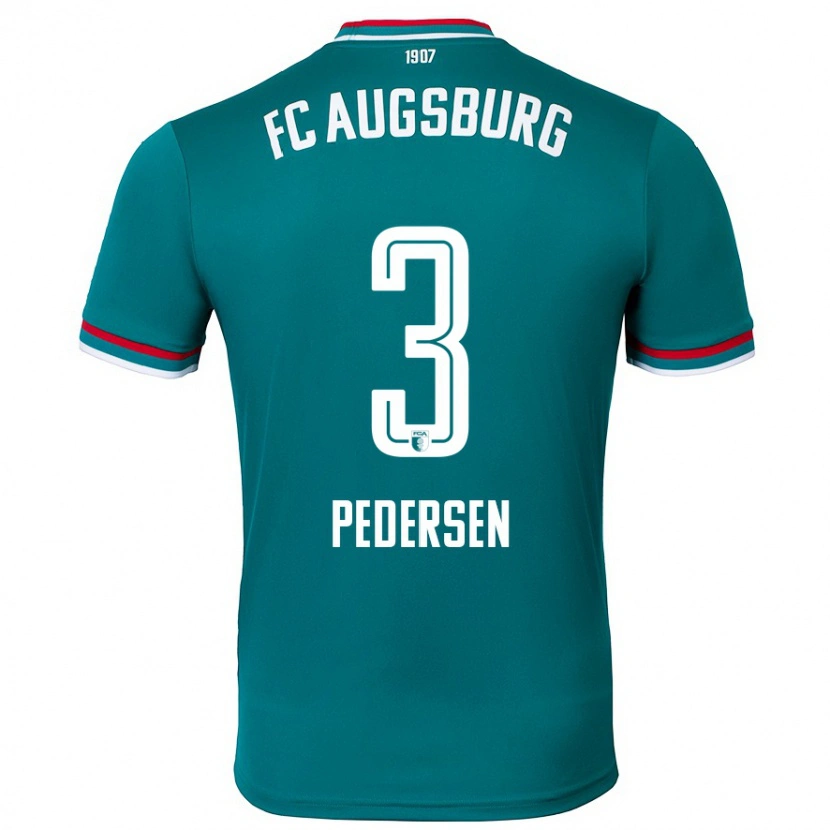 Danxen Dětské Mads Pedersen #3 Tmavě Zelená Daleko Hráčské Dresy 2024/25 Dres