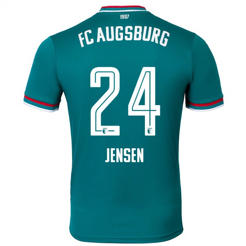Danxen Dětské Fredrik Jensen #24 Tmavě Zelená Daleko Hráčské Dresy 2024/25 Dres