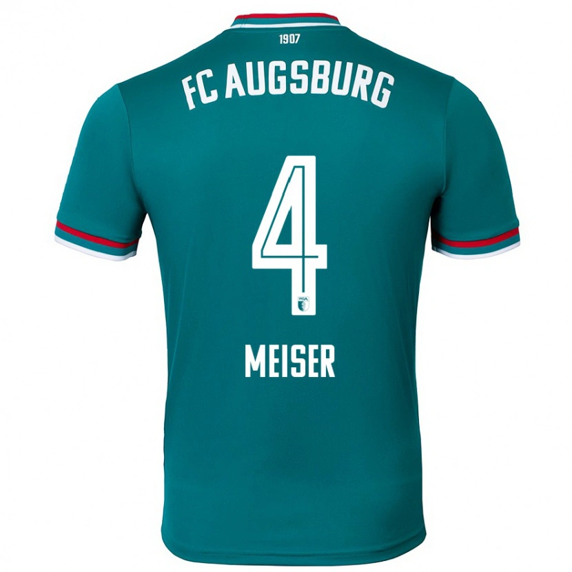 Danxen Dětské Felix Meiser #4 Tmavě Zelená Daleko Hráčské Dresy 2024/25 Dres