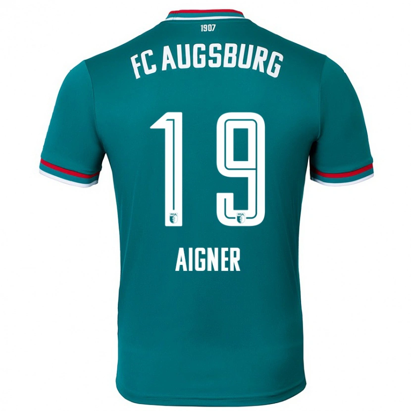 Danxen Dětské Lukas Aigner #19 Tmavě Zelená Daleko Hráčské Dresy 2024/25 Dres