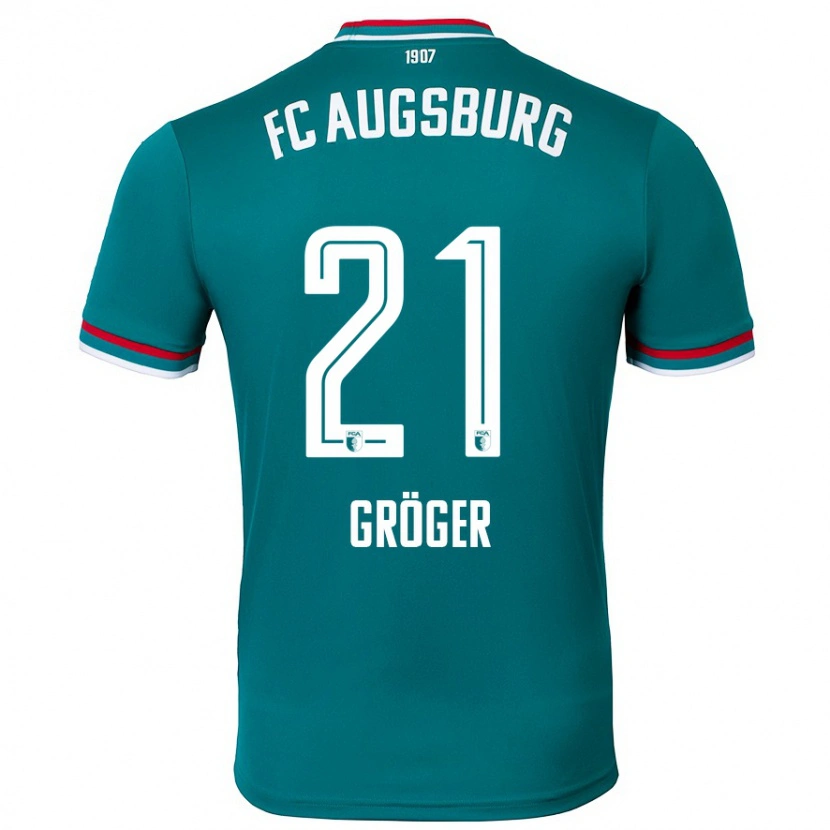 Danxen Dětské Elias Gröger #21 Tmavě Zelená Daleko Hráčské Dresy 2024/25 Dres