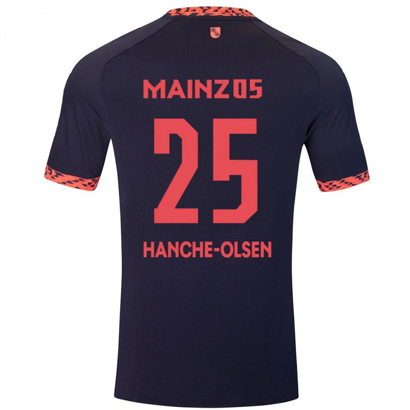 Danxen Dětské Andreas Hanche-Olsen #25 Modrá Korálově Červená Daleko Hráčské Dresy 2024/25 Dres