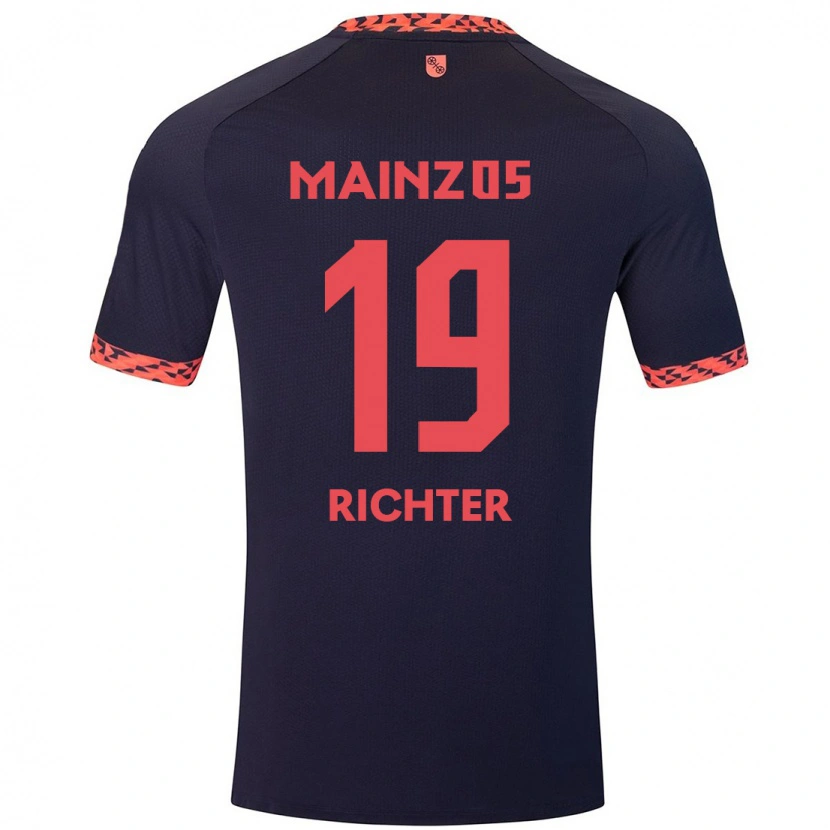Danxen Dětské Marc Richter #19 Modrá Korálově Červená Daleko Hráčské Dresy 2024/25 Dres