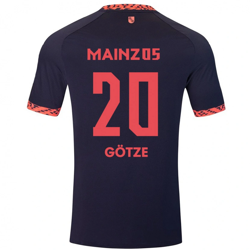 Danxen Dětské Justus Götze #20 Modrá Korálově Červená Daleko Hráčské Dresy 2024/25 Dres