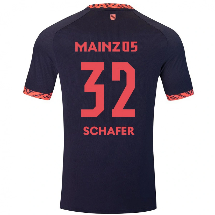 Danxen Dětské Ann-Christin Schäfer #32 Modrá Korálově Červená Daleko Hráčské Dresy 2024/25 Dres