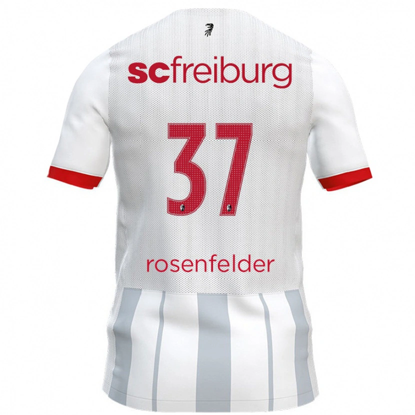 Danxen Dětské Max Rosenfelder #37 Bílá Šedá Daleko Hráčské Dresy 2024/25 Dres