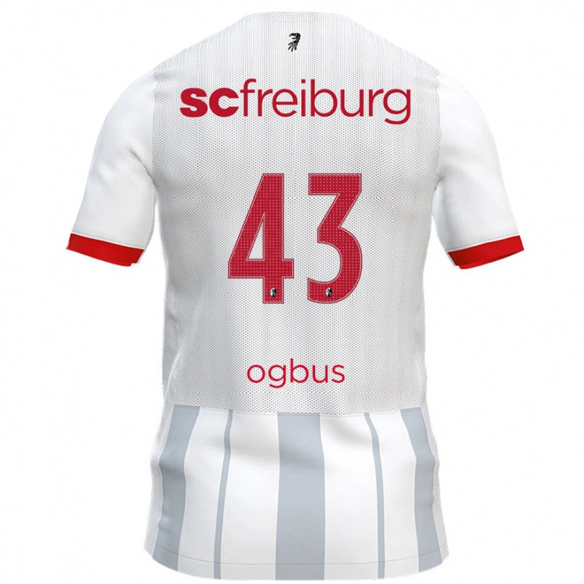 Danxen Dětské Bruno Ogbus #43 Bílá Šedá Daleko Hráčské Dresy 2024/25 Dres