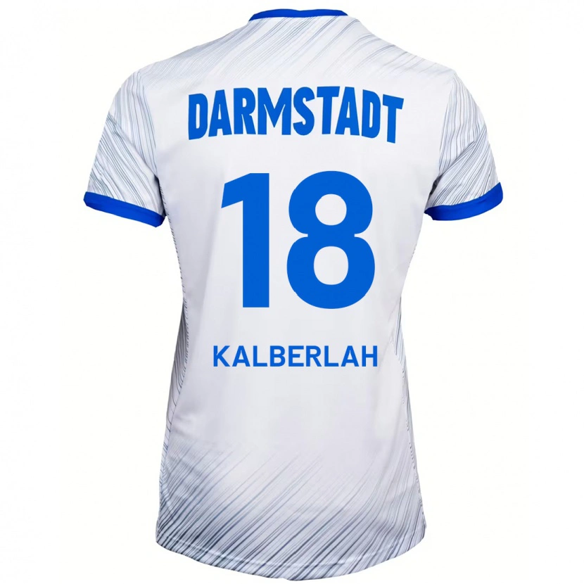 Danxen Dětské Simon Kalberlah #18 Bílá Modrá Daleko Hráčské Dresy 2024/25 Dres