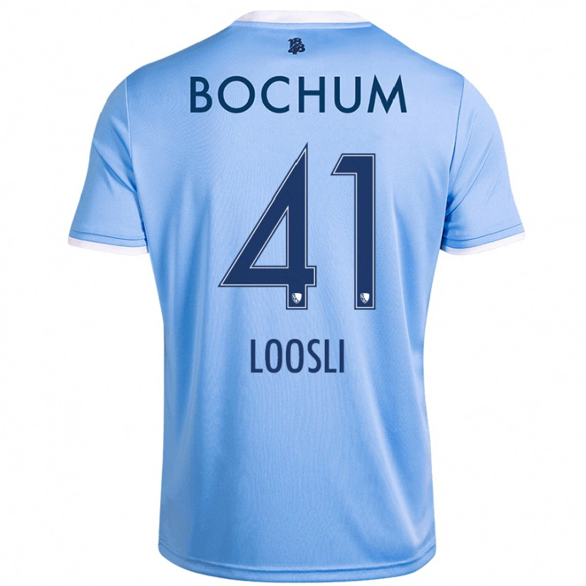Danxen Dětské Noah Loosli #41 Nebesky Modrá Daleko Hráčské Dresy 2024/25 Dres