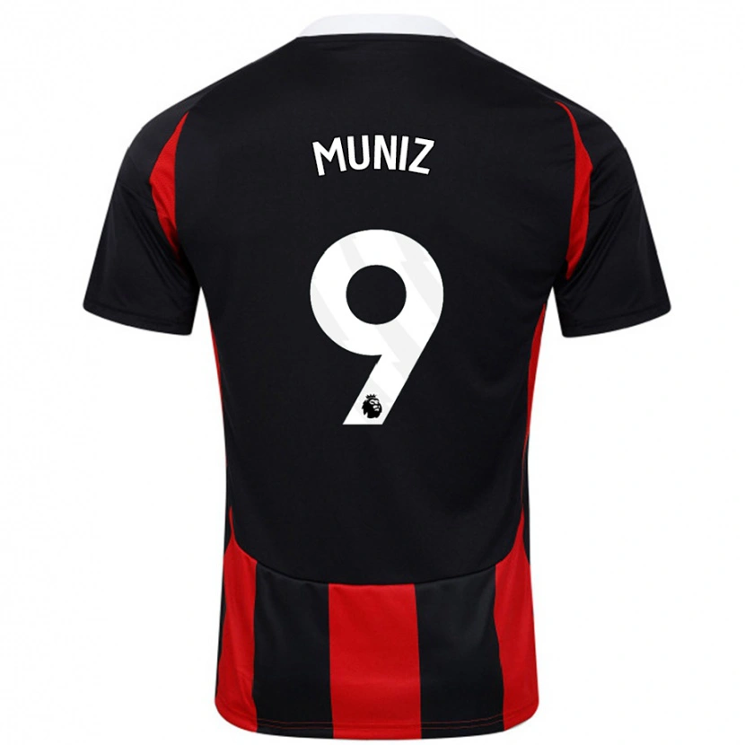 Danxen Dětské Rodrigo Muniz #9 Černá Červená Daleko Hráčské Dresy 2024/25 Dres