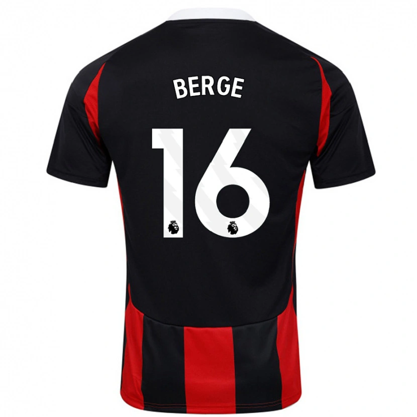 Danxen Dětské Sander Berge #16 Černá Červená Daleko Hráčské Dresy 2024/25 Dres