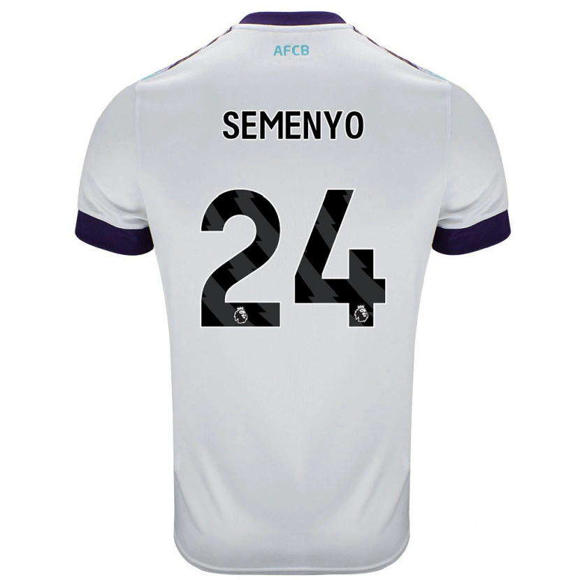 Danxen Dětské Antoine Semenyo #24 Bílá Zelená Fialová Daleko Hráčské Dresy 2024/25 Dres