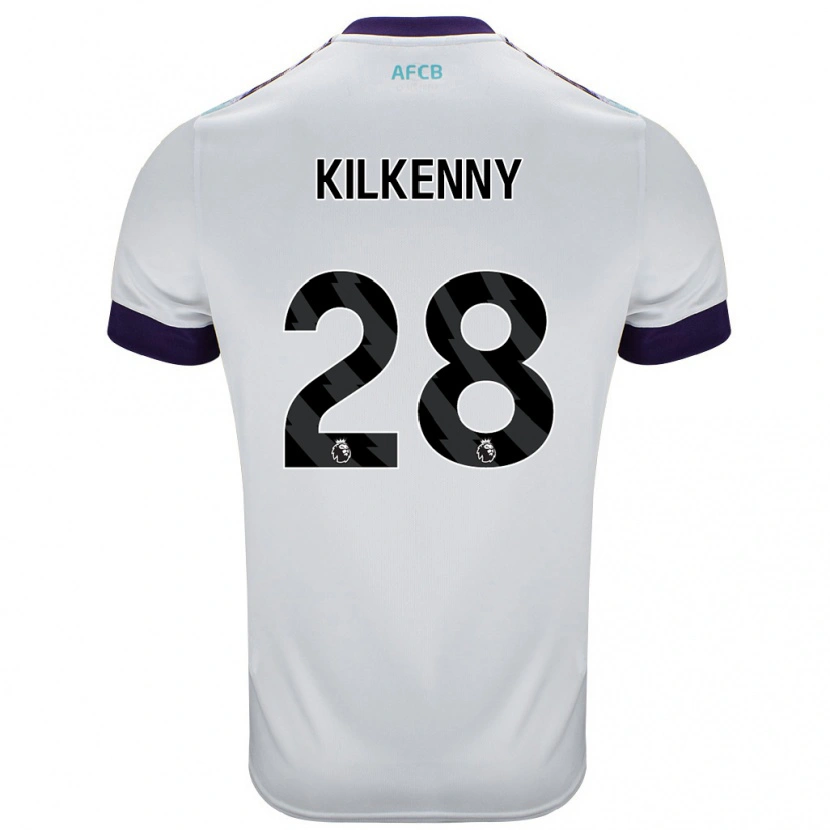 Danxen Dětské Gavin Kilkenny #28 Bílá Zelená Fialová Daleko Hráčské Dresy 2024/25 Dres