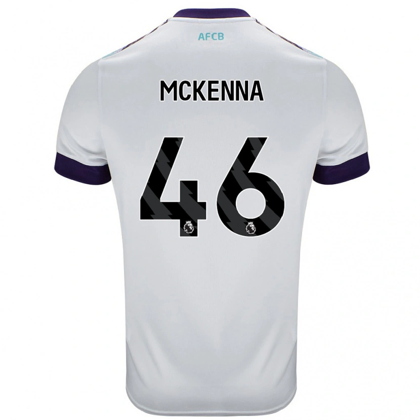 Danxen Dětské Callan Mckenna #46 Bílá Zelená Fialová Daleko Hráčské Dresy 2024/25 Dres