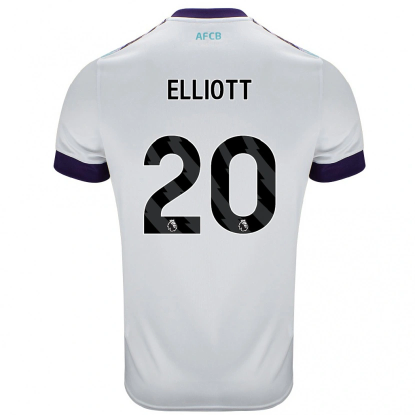 Danxen Dětské Kaitlyn Elliott #20 Bílá Zelená Fialová Daleko Hráčské Dresy 2024/25 Dres