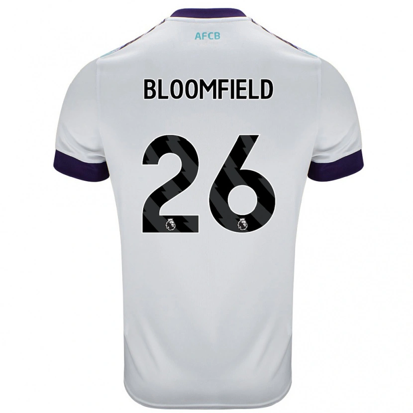 Danxen Dětské Erin Bloomfield #26 Bílá Zelená Fialová Daleko Hráčské Dresy 2024/25 Dres