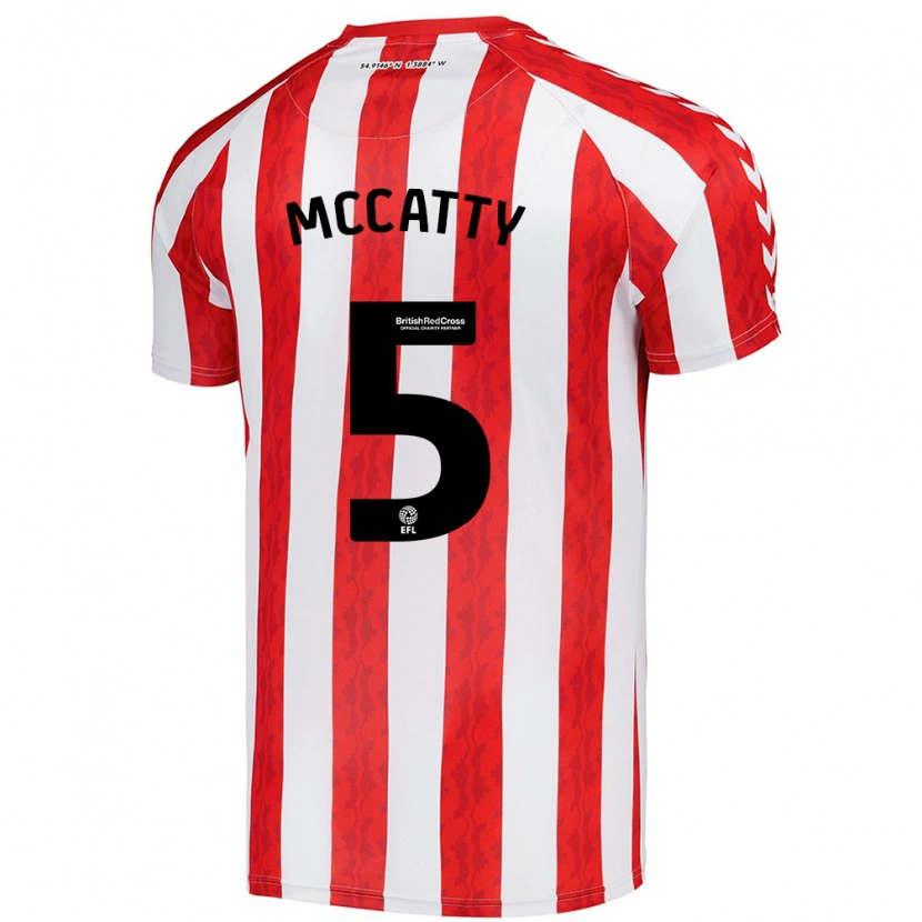 Danxen Pánské Grace Mccatty #5 Červená Bílá Domů Hráčské Dresy 2024/25 Dres