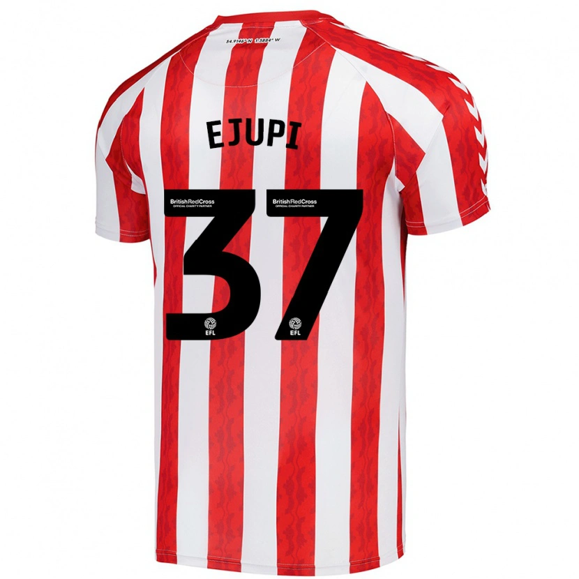 Danxen Pánské Elizabeta Ejupi #37 Červená Bílá Domů Hráčské Dresy 2024/25 Dres