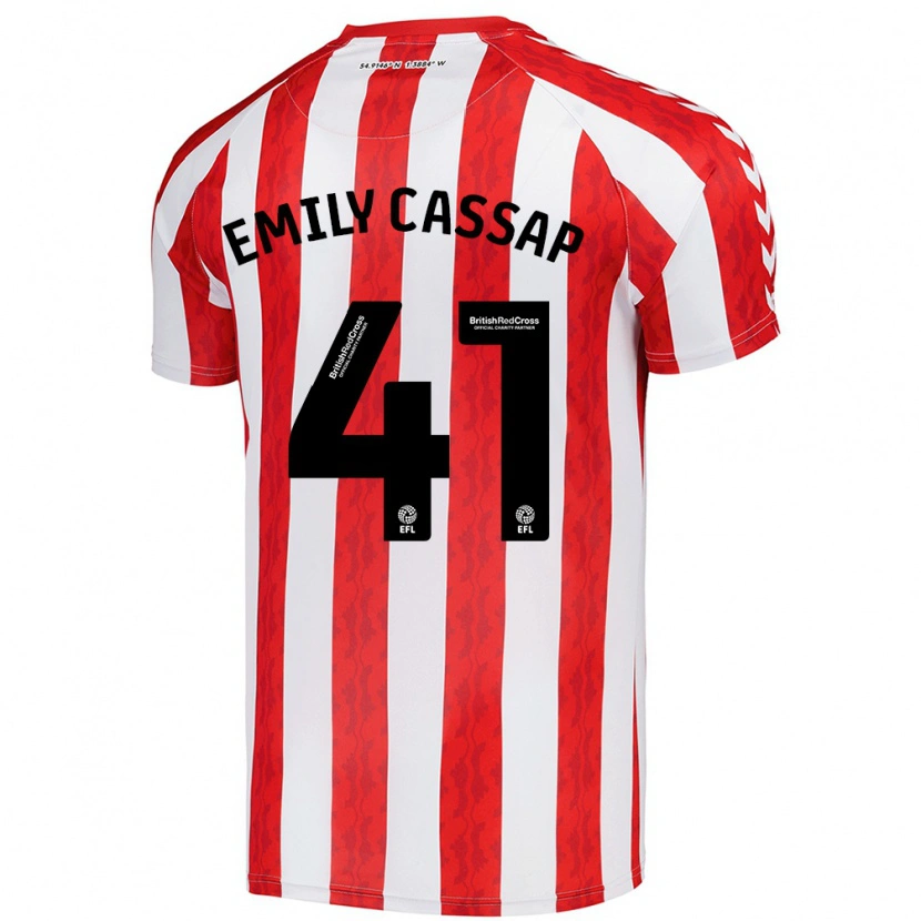 Danxen Pánské Emily Cassap #41 Červená Bílá Domů Hráčské Dresy 2024/25 Dres