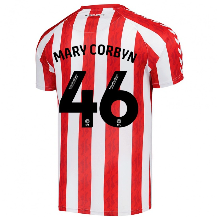 Danxen Pánské Mary Corbyn #46 Červená Bílá Domů Hráčské Dresy 2024/25 Dres