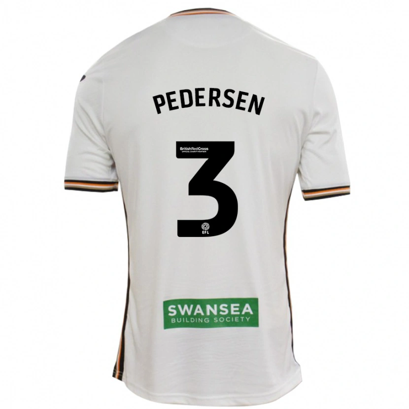 Danxen Pánské Kristian Pedersen #3 Bílý Domů Hráčské Dresy 2024/25 Dres