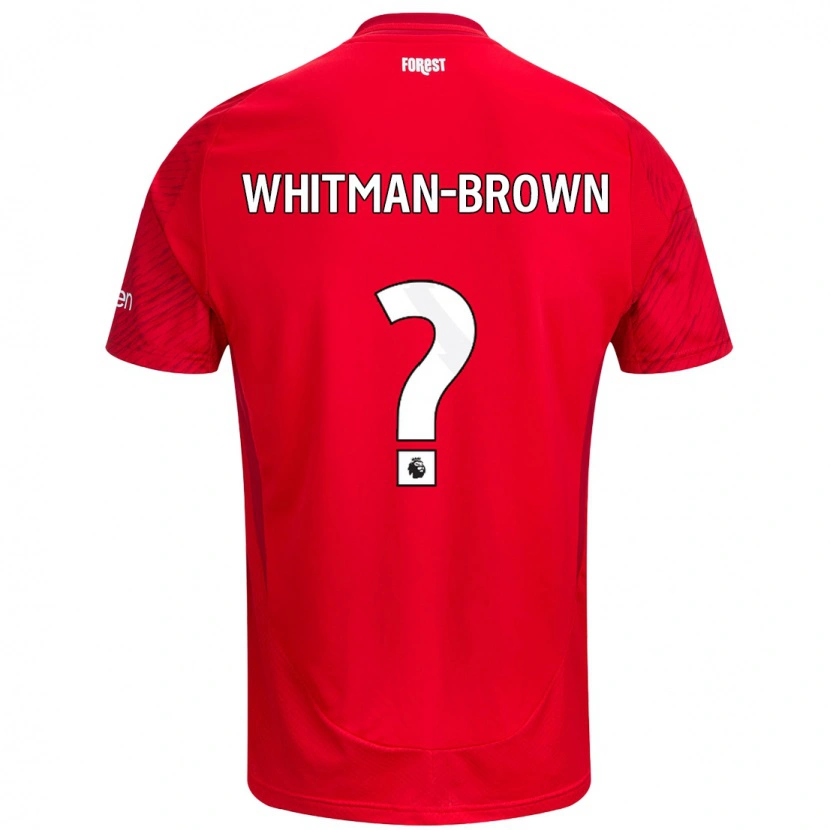 Danxen Pánské Chae Whitman-Brown #0 Červená Bílá Domů Hráčské Dresy 2024/25 Dres