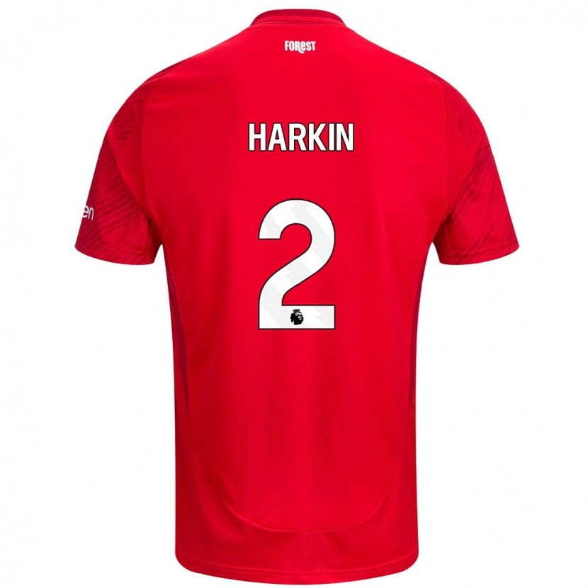 Danxen Pánské Lyndsey Harkin #2 Červená Bílá Domů Hráčské Dresy 2024/25 Dres