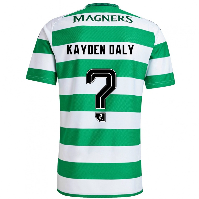 Danxen Pánské Kayden Daly #0 Zelená Bílá Domů Hráčské Dresy 2024/25 Dres