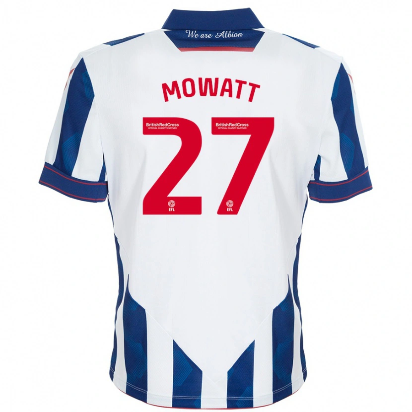 Danxen Pánské Alex Mowatt #27 Bílá Tmavě Modrá Domů Hráčské Dresy 2024/25 Dres