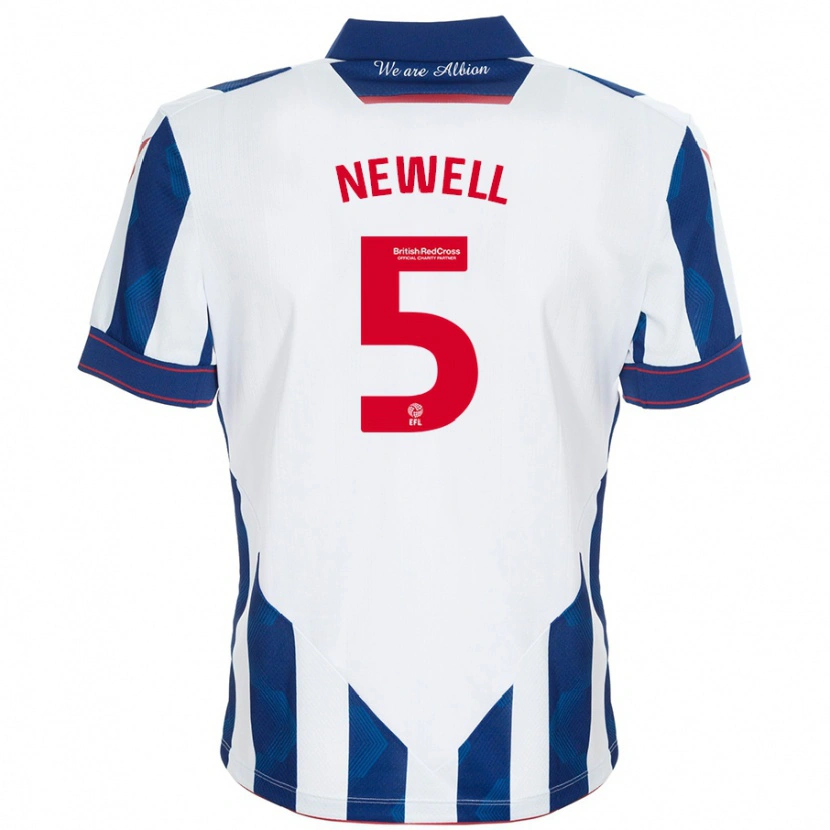 Danxen Pánské Lucy Newell #5 Bílá Tmavě Modrá Domů Hráčské Dresy 2024/25 Dres