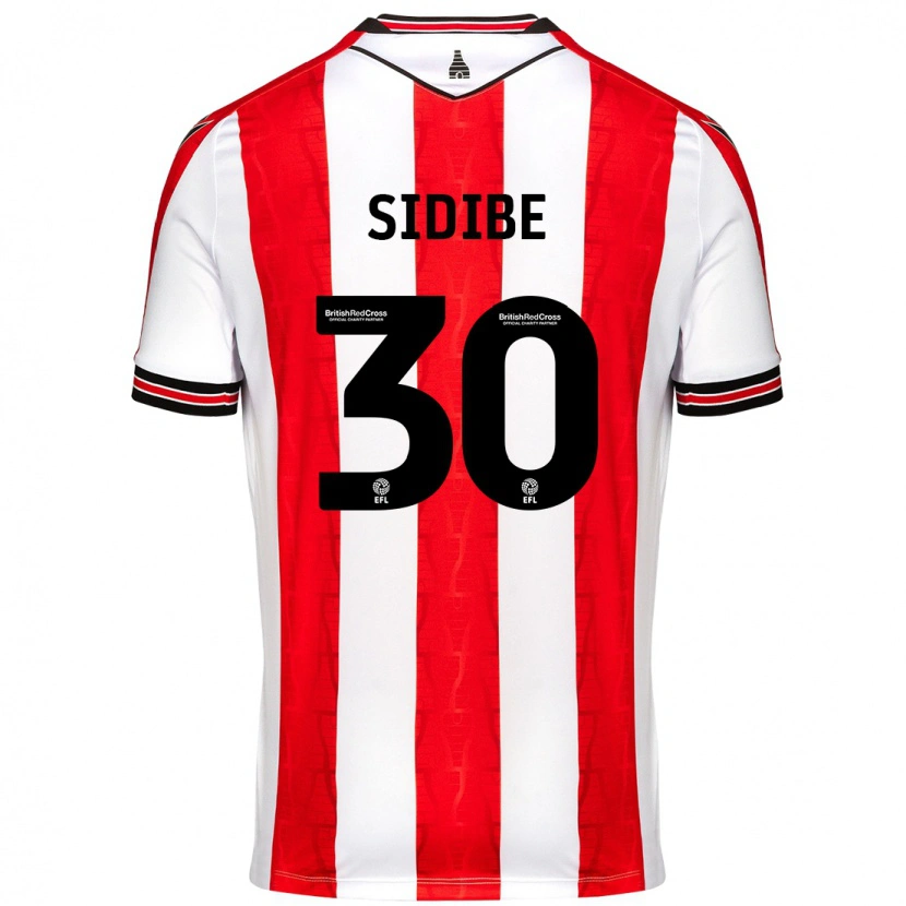 Danxen Pánské Souleymane Sidibe #30 Červená Bílá Domů Hráčské Dresy 2024/25 Dres