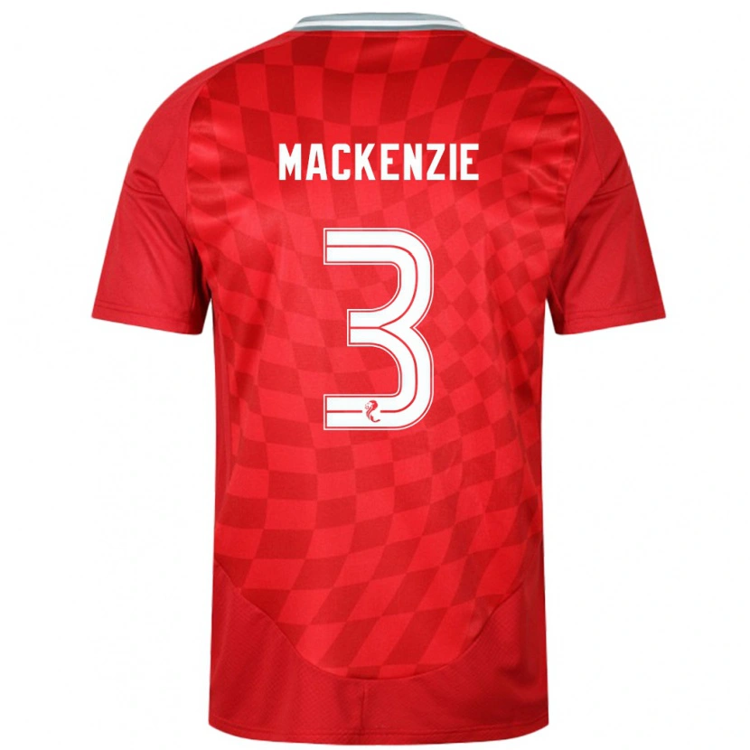 Danxen Pánské Jack Mackenzie #3 Červený Domů Hráčské Dresy 2024/25 Dres