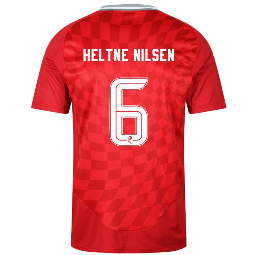 Danxen Pánské Sivert Heltne Nilsen #6 Červený Domů Hráčské Dresy 2024/25 Dres