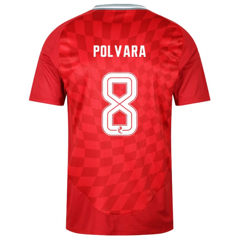 Danxen Pánské Dante Polvara #8 Červený Domů Hráčské Dresy 2024/25 Dres
